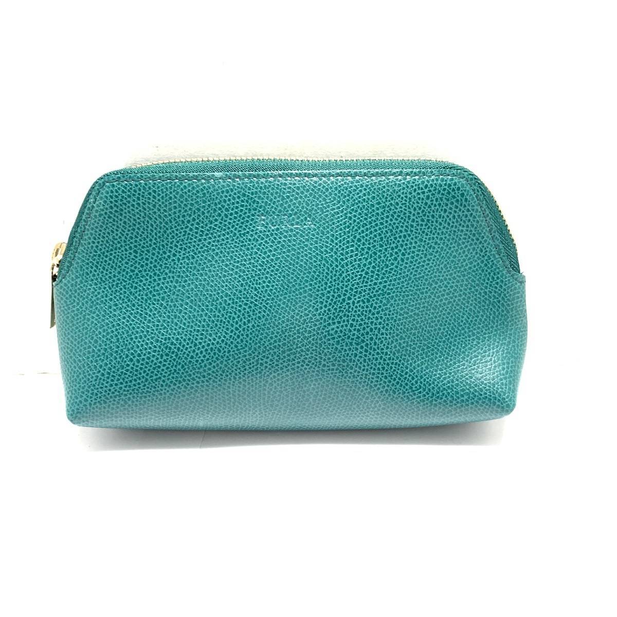 Furla Leather Pouch Green